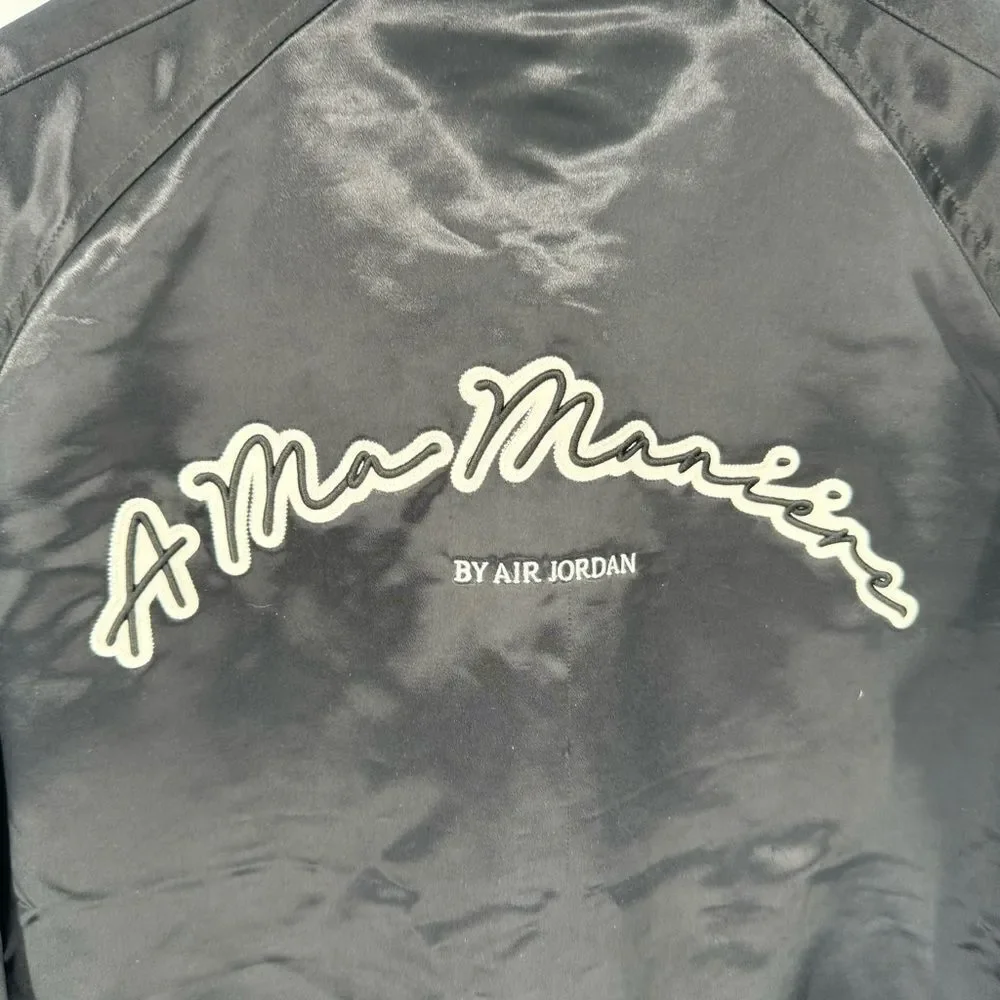 Air Jordan x A Ma‎ Maniére Souvenir Jacket Black Size Medium